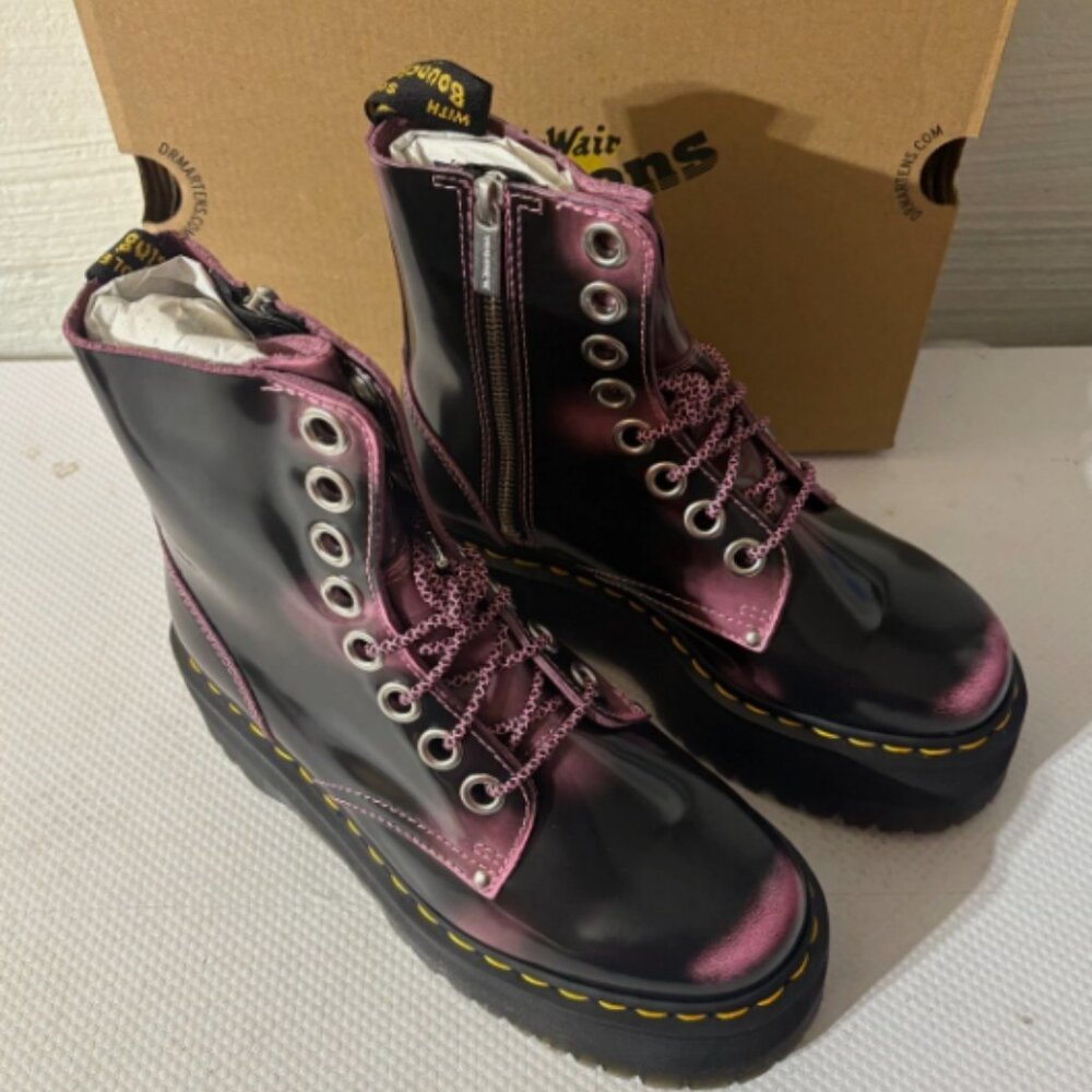 JADON MAX DISTRESSED LEATHER PLATFORMS IN FONDANT PINK MSRP$300 Vibrant& Unique - Picture 7 of 16